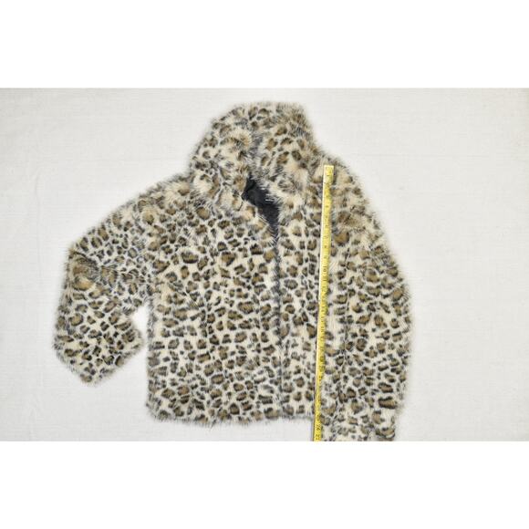Cotton On Women's Leopard Print Faux Fur Jacket Size L/XL Plushy - Picture 5 of 8